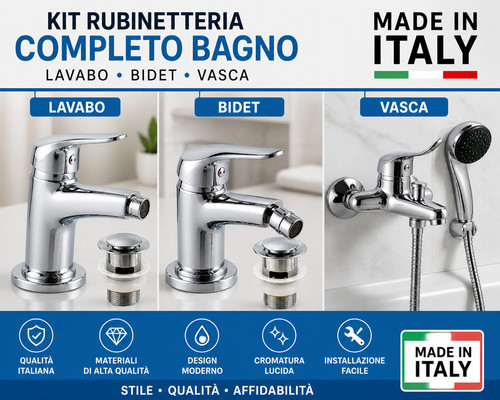 Kit rubinetteria bagno crolla - bagno,